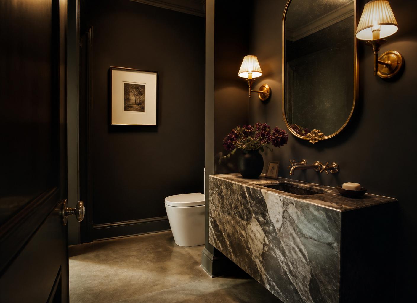 Moody powder room — Burleson