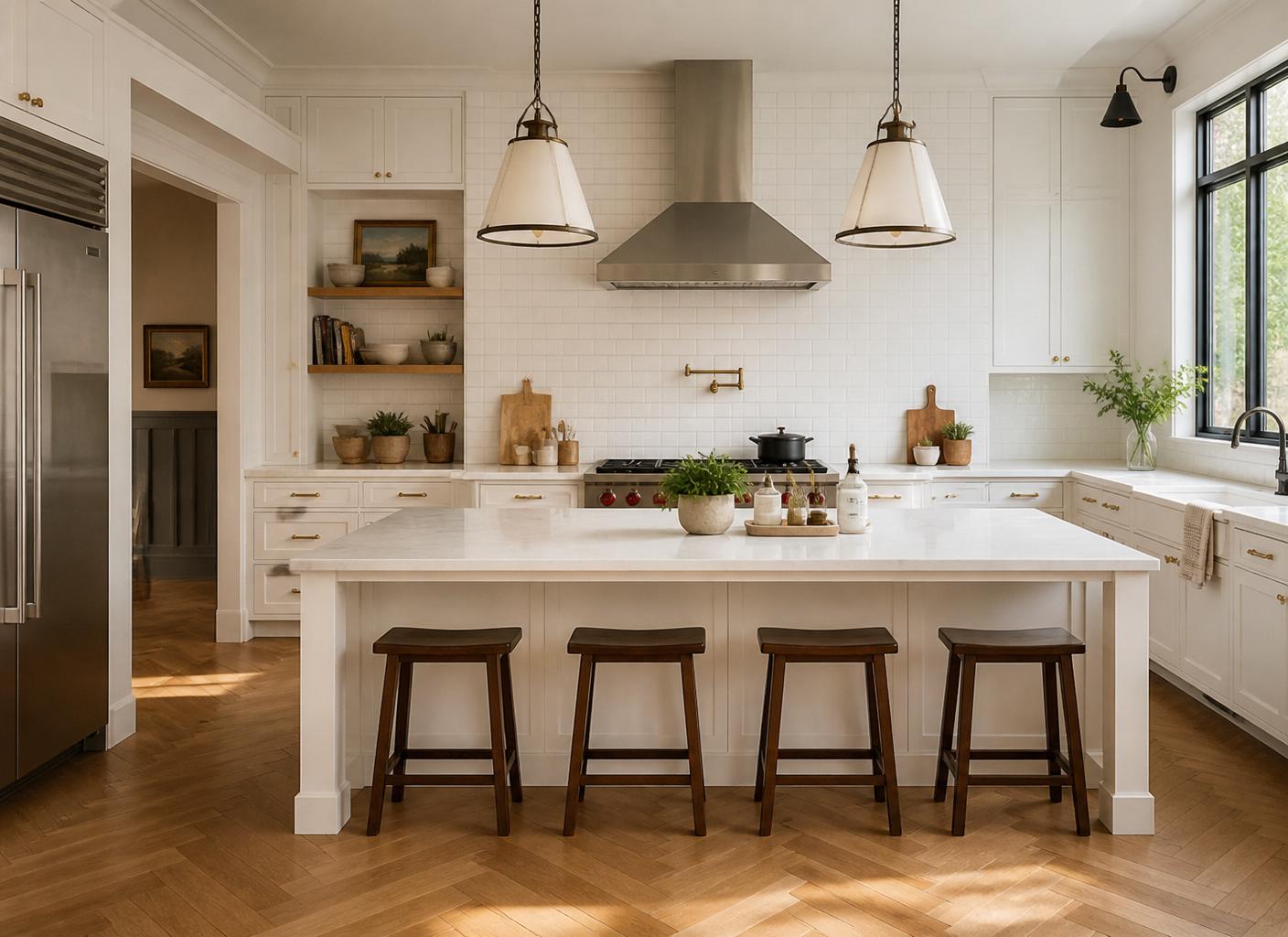 Herringbone farmhouse kitchen — Keller
